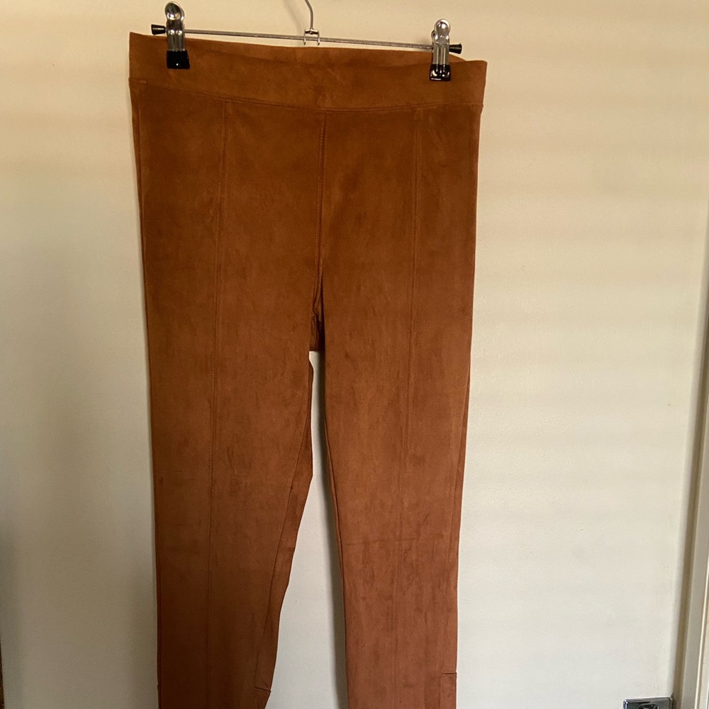 Express Faux Suede Zip Hem Leggings Size Small - NWT